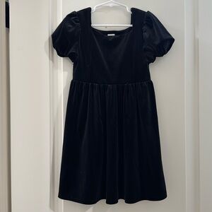 Gap girls black velvet dress